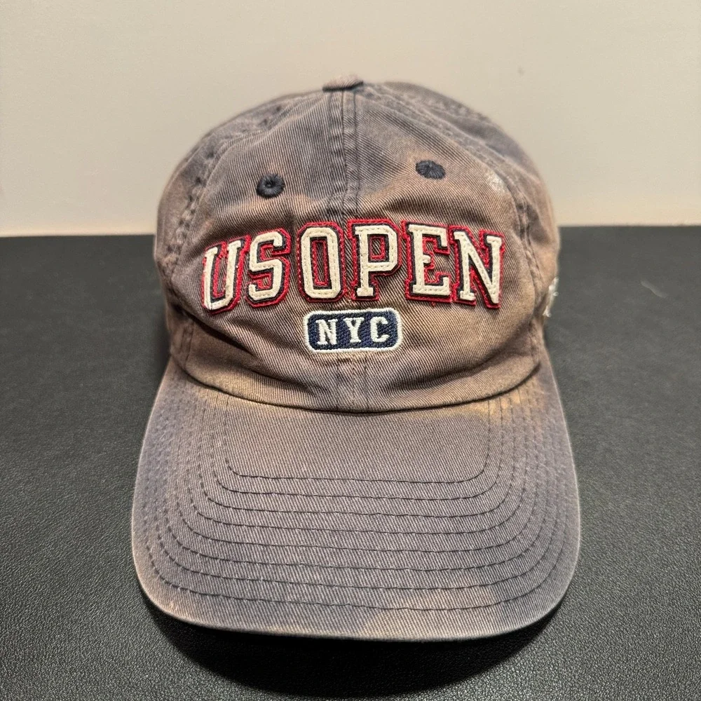 Vintage US Open NYC Hat Cap 2014 American Needle Strap Back Fade Y2K Dad Golf